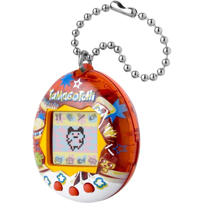 Bandai Tamagotchi Original - Tama Yummy - Animal électronique virtuel avec écran couleur, 3 boutons et jeux - Porte-clés nostalgie années 90