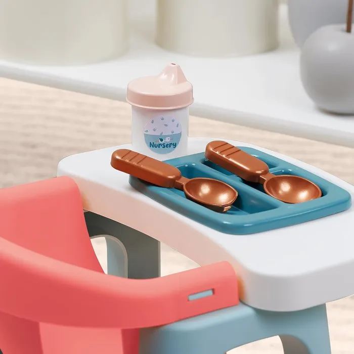 Ecoiffier Ensemble Nursery 3-en-1 avec Landau à Capote Réglable - Jouet d'Imitation pour Enfants dès 18 Mois - Fabriqué en France