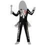 Déguisement Squelette Enfant Fille 7-9 Ans - Ensemble Camisette, Pantalon et Jupe Brillants dans le Noir pour Halloween