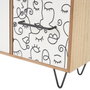 BigBuy Home Boîte à bijoux ONE LINE Blanc Noir Naturel Bois MDF