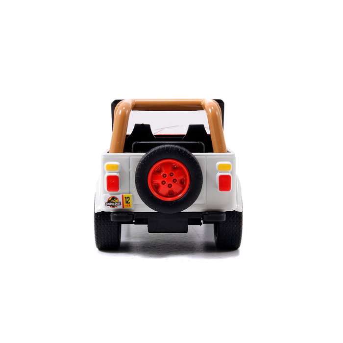 Jada Jeep Wrangler Réplica 1:32 Jurassic Park - Modèle en métal avec portes ouvrantes et roues à système de rotation libre - Référence 253252019