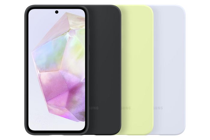 Samsung Coque en silicone protectrice et douce pour téléphone portable Galaxy A35 5G - Protection contre les chocs et les rayures
