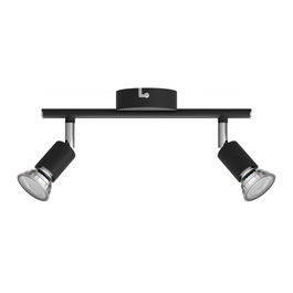 Philips Limbali Lampe 2 spots GU10 orientable métal noir IP20 8 x 32,4 x 13 cm