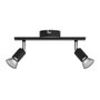 Philips Limbali Lampe 2 spots GU10 orientable métal noir IP20 8 x 32,4 x 13 cm