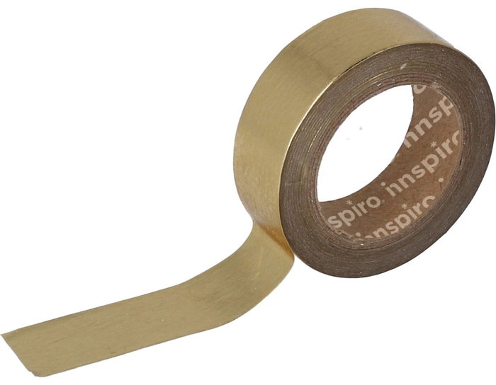 Innspiro Cinta masking tape Washi Serie Metal doré 15mm x 10m Innspiro Cinta masking tape Washi Serie Metal doré 15mm x 10m
