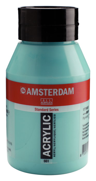Amsterdam Peinture acrylique Standard Series Vert turquoise 661, 1000 ml Amsterdam Peinture acrylique Standard Series Vert turquoise 661, 1000 ml