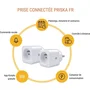 KONYKS Priska FR - Lot de 2 Prises Connectées Dual Pack Wi-Fi et Bluetooth 16A avec Compteur d'Énergie, Compatibles Alexa et Google Assistant