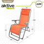 Chaise longue Aktive Orange Textilène 160 x 52 x 76 cm