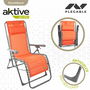 Chaise longue Aktive Orange Textilène 160 x 52 x 76 cm
