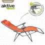 Chaise longue Aktive Orange Textilène 160 x 52 x 76 cm