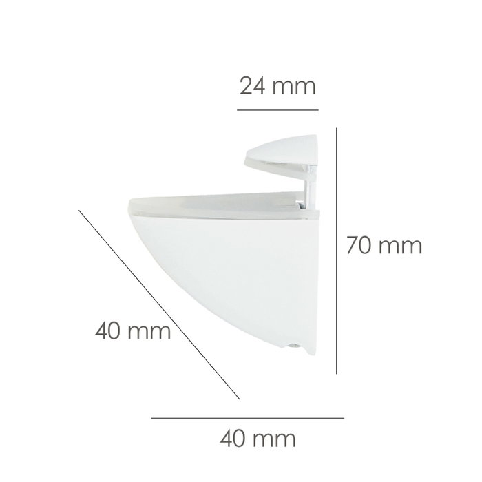WOLFPACK LINEA PROFESIONAL Support de rayonnage réglable A-176 40 x 40 mm Blanc