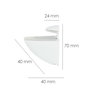 WOLFPACK LINEA PROFESIONAL Support de rayonnage réglable A-176 40 x 40 mm Blanc