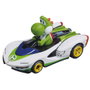 CARRERA Set de 2 Voitures Mario Kart - Mario et Yoshi - Pull Speed - Échelle 1:43 - Jouet +3 ans