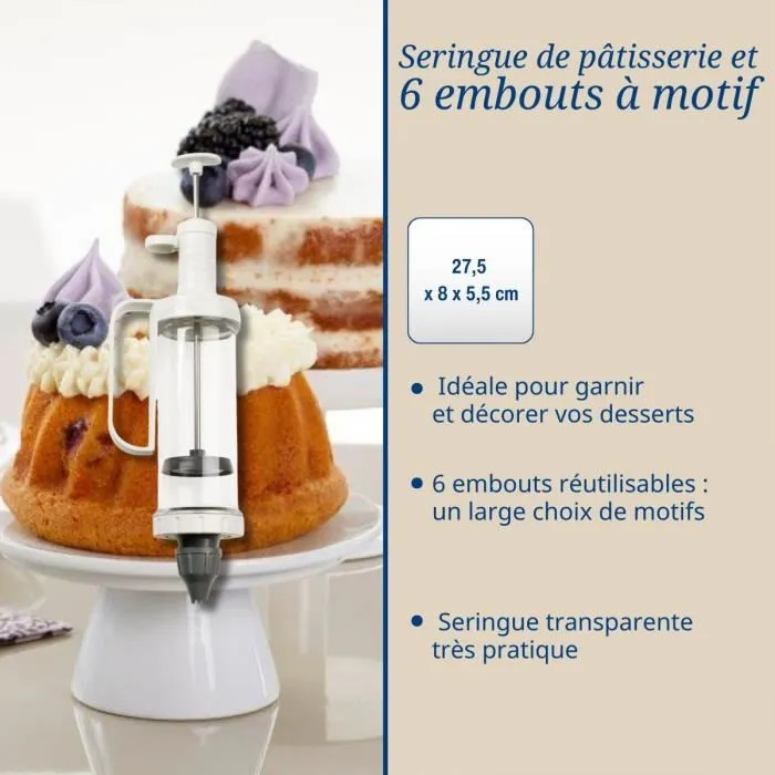 Dr Oetker Lot verre doseur et seringue à pâtisserie - Baker Edition