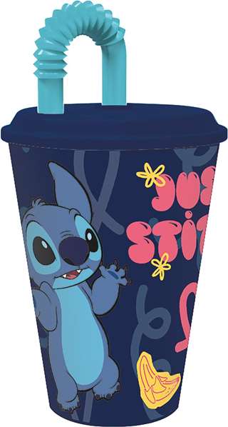 Stor Vaso caña Stitch Palms - Verre à anse 430 ml - PP et PE