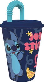 Stor Vaso caña Stitch Palms - Verre à anse 430 ml - PP et PE