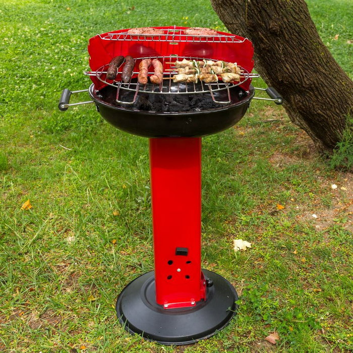 BigBuy Garden Barbecue Bella Noir Rouge 58 x 54 x 88 cm