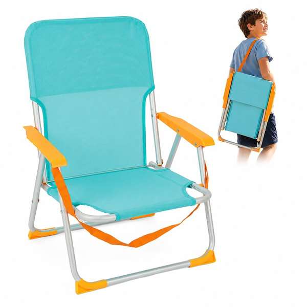 JugaToys Chaise de plage en aluminium aguamarina avec poignées