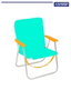 JugaToys Chaise de plage en aluminium aguamarina avec poignées