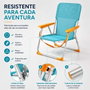 JugaToys Chaise de plage en aluminium aguamarina avec poignées