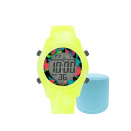 Watxandco RELOJ7_M Montre Digitale Jaune et Transparente