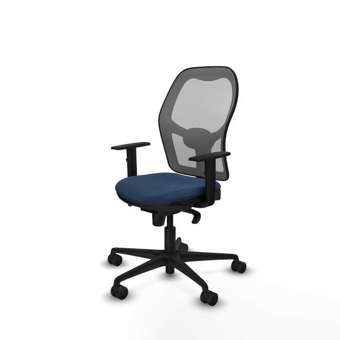Piqueras y Crespo Chaise de Bureau Jorquera Bleu Marine et Gris