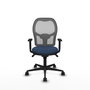 Piqueras y Crespo Chaise de Bureau Jorquera Bleu Marine et Gris