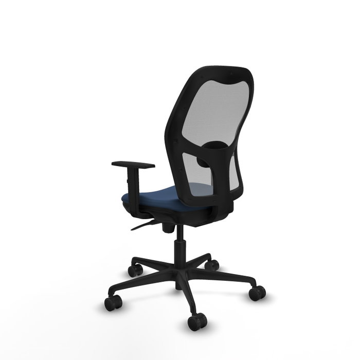 Piqueras y Crespo Chaise de Bureau Jorquera Bleu Marine et Gris