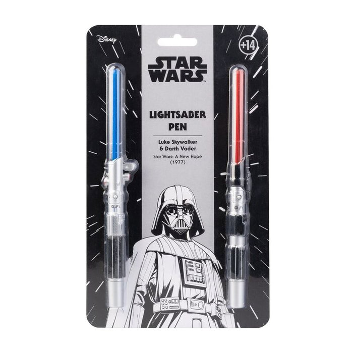 Star Wars Set de 2 Stylos Sabre Laser Luke Skywalker & Darth Vader Star Wars Set de 2 Stylos Sabre Laser Luke Skywalker & Darth Vader