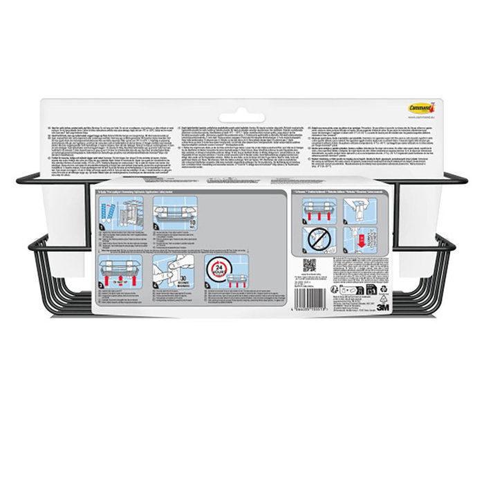 3M Command Panier de Salle de Bain Noir Mat 32,5 x 9,5 x 10 cm + 4 Bandes, Max 3 kg - bath31-mb 3M Command Panier de Salle de Bain Noir Mat 32,5 x 9,5 x 10 cm + 4 Bandes, Max 3 kg - bath31-mb