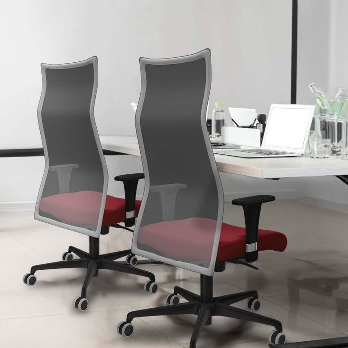 Piqueras y Crespo Chaise de Bureau Albacete XL Blanc et Noir