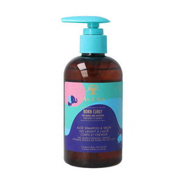 As I Am Born Curly Aloe Shampoo & Wash - Shampooing doux pour enfants aux boucles (type 3 & 4) à l'aloe bio, Buriti, vanille - 240 mL
