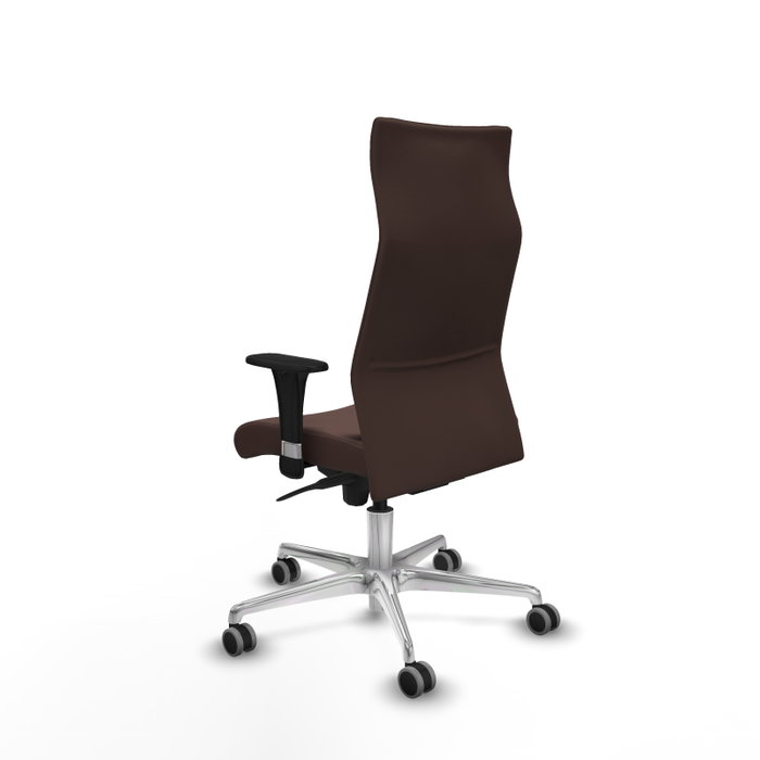 Piqueras Y Crespo Sillón Albacete, mécanisme Sincro, simili-cuir marron foncé