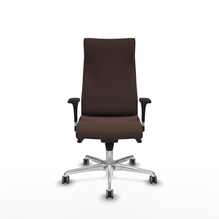 Piqueras Y Crespo Sillón Albacete, mécanisme Sincro, simili-cuir marron foncé