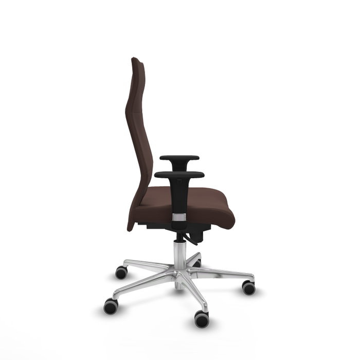 Piqueras Y Crespo Sillón Albacete, mécanisme Sincro, simili-cuir marron foncé