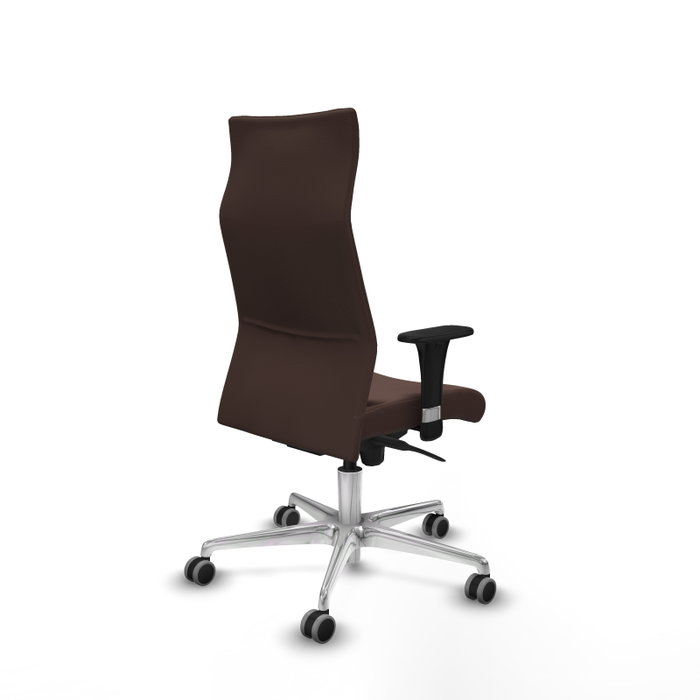 Piqueras Y Crespo Sillón Albacete, mécanisme Sincro, simili-cuir marron foncé