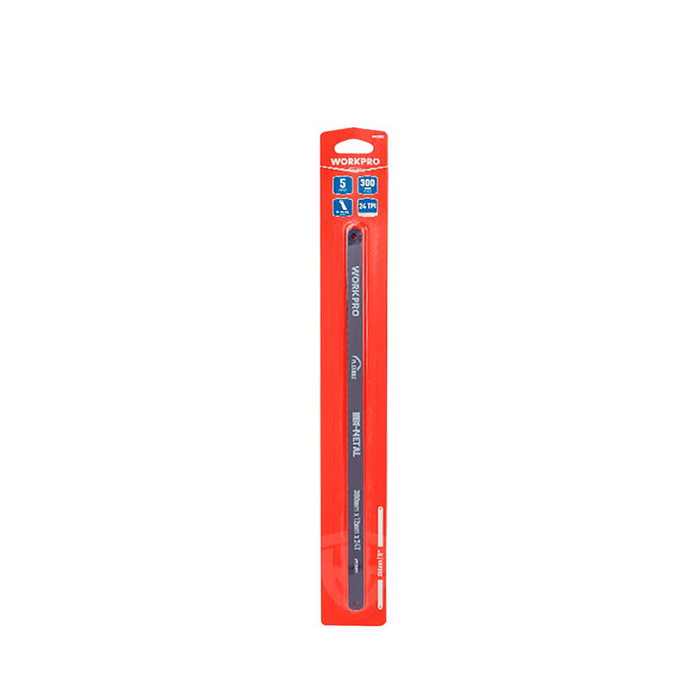 Workpro Jeu de 5 lames de scie bimétalliques 300 mm 24 tpi