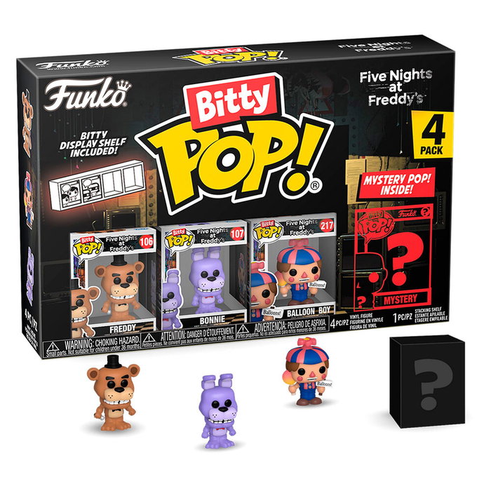 FUNKO Blister de 4 figurines Bitty Pop Five Nights at Freddy's - Freddy - Figurines de collection
