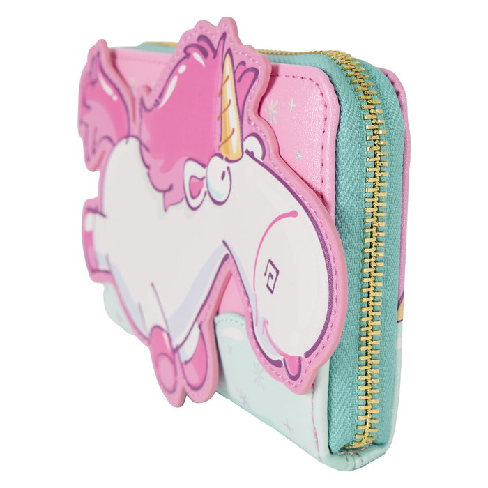 Loungefly Cartera Fluffy Unicorn Minions - Portefeuille licorne peluche Minions - 15.24 x 3.81 x 10.16 cm