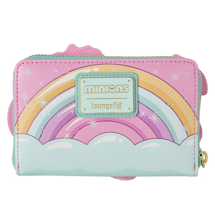 Loungefly Cartera Fluffy Unicorn Minions - Portefeuille licorne peluche Minions - 15.24 x 3.81 x 10.16 cm