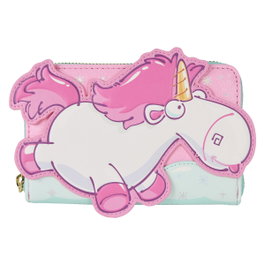 Loungefly Cartera Fluffy Unicorn Minions - Portefeuille licorne peluche Minions - 15.24 x 3.81 x 10.16 cm