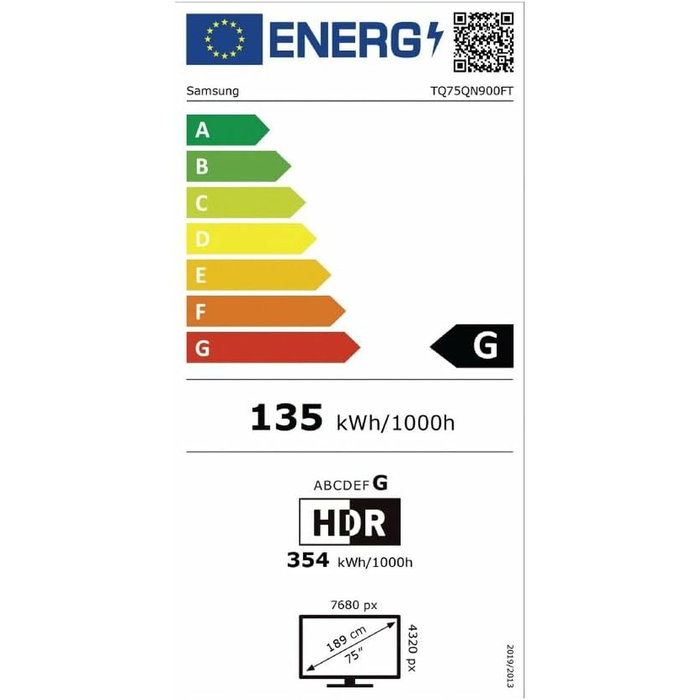 TV intelligente Samsung TQ75QN900FTXXC 75" 8K Ultra HD HDR Neo QLED