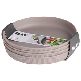 Day Jeu de 4 assiettes de 20 cm en polypropylène mat, couleurs assorties