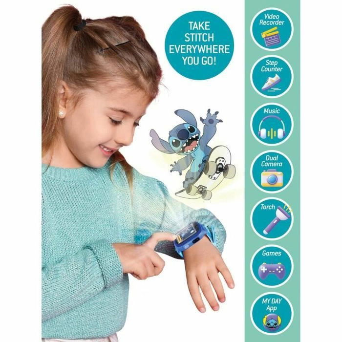 Lisciani Giochi Montre Éducative STITCH avec 5 Jeux Interactifs