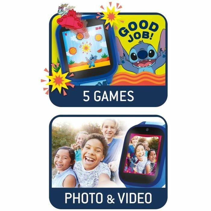Lisciani Giochi Montre Éducative STITCH avec 5 Jeux Interactifs