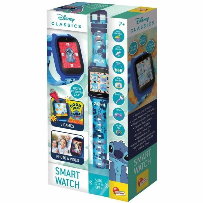 Lisciani Giochi Montre Éducative STITCH avec 5 Jeux Interactifs