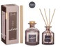 Acorde Mikado Diffuseur à Bâtonnets Lino 250 ml Noir Verre 8x12x8 cm (Set de 6)