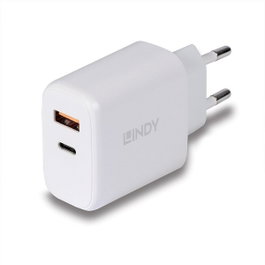 Lindy Chargeur USB Type A & C 30W PD Blanc