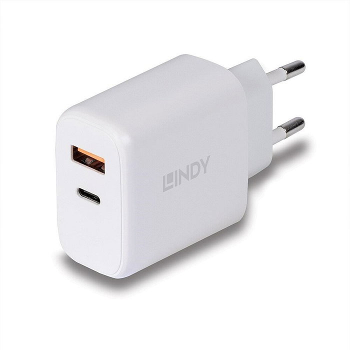 Lindy Chargeur USB Type A & C 30W PD Blanc Lindy Chargeur USB Type A & C 30W PD Blanc