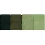Ensemble de 4 serviettes de main en coton 100% - 50x90 cm - Vert - Pour salle de bain